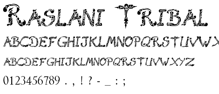 Raslani Tribal font